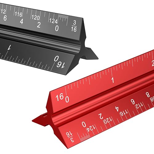 Scale Or Reference Ruler Rena Chris 2PCS Architectural Scale Ruler: 12