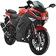 HHH 125cc Motorcycle with Manual Transmission Street Gas Bike for Adult Youth 125cc Scooter LED Lights and 17 inches Wheels (Red)