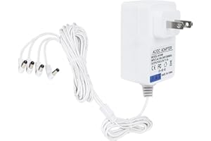 UPMMUD 4.5V Lemax Power Adapter, 4 Outputs,Compatible with Lemax Lighted Accessory 94566 94563 94564 94565 74227 74706 Christmas Halloween Village Lights Micro Lighting Building Decor