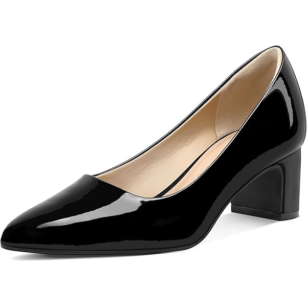 Amazon.com | VenusCelia Women's Lewin Pump Chunky Heel Shoe (5 M