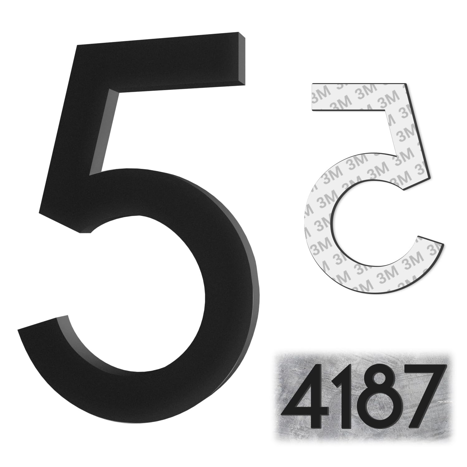 3 Inch Self-adhesive Mailbox Numbers, Modern House