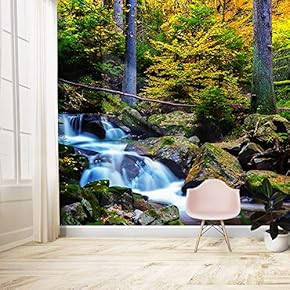 Wall Murals for Bedroom Waterfall Large Removable Wallpaper Peel and Stick Wall Stickers - 66x96 inches