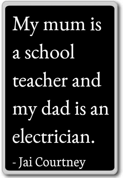 Imán para nevera con citas de Jai Courtney, negro: Amazon.es: Hogar