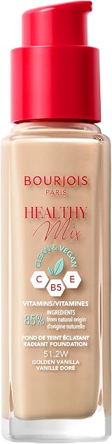 BOURJOIS Healthy Mix Clean & Vegan Radiant Foundation No.51.2W Golden Vanilla view 2