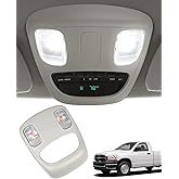 TOP-MAX Overhead Console Dome Light Replacement LED Interior Roof Map Reading Lamp for 2002-2010 Dodge Ram 1500 2500 3500 4500 5500, Replaces 1DK78BD1AA, 1DK78TL2AA