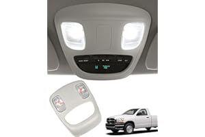 TOP-MAX Overhead Console Dome Light Replacement LED Interior Roof Map Reading Lamp for 2002-2010 Dodge Ram 1500 2500 3500 450