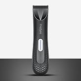 Predyee Manscape Trimmer for Men - IPX7 Waterproof Ball/Body Trimmer w/LED Light & Ceramic Blade, 120Min Groomer for Pubic/Groin/Chest, USB-C Fast Charge, No Nicks, Gifts for Him Dad Husband