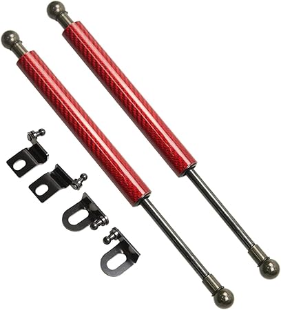 Amazon Xiangshang 日産 K13型 マーチ Micra Nk13 K13 K13改 ボンネットダンパー フードダンパー 赤カーボン 日本語取付説明書付き 車両改装改造 油圧ダンパー フードショック 左右セット 2本組 並行輸入品 フードダンパー 車 バイク