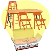 Ultimate Ladder, Table &amp; Chairs Orange Playset for Wrestling Action Figures | Create High-Impact Matches with an Orange Breakable Table, Ladder &amp; 2 Folding Chairs for Wrestling Figures