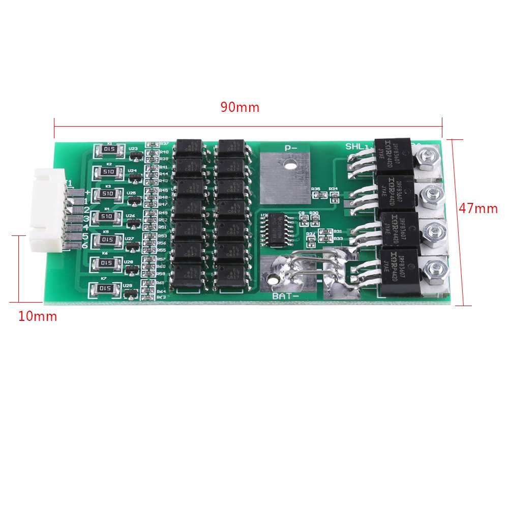 7S Board 24V 20A Lithium Battery Board Module with Balancing Function, Green - Image 4