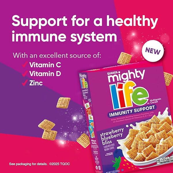 MIGHTY LIFE RTE CEREAL, STRAWBERRY BLUEBERRY BLISS 13 OZ