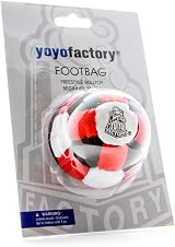 YOYO FACTORY Footbag Hacky Sack Red/Black for Tricks Freestyle Casual Play All view 2