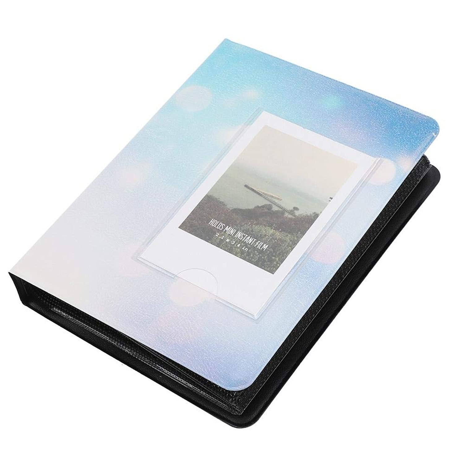 TOPINCN 64 Pockets Mini Photo Album, Holds 3Inch Pictures for Fujifilm7S/8/25/50S/90 Picture Case Storage(Blue)