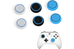 DLseego 6PCS Thumb Grips Caps for Xbox One X S PS5 PS4 PS3 PlayStation DualSense Switch Pro Wireless Controller Steam Deck, S