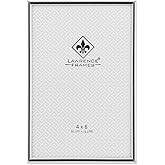 Lawrence Frames Simply Metal Picture Frame, 4 by 6-Inch, Silver