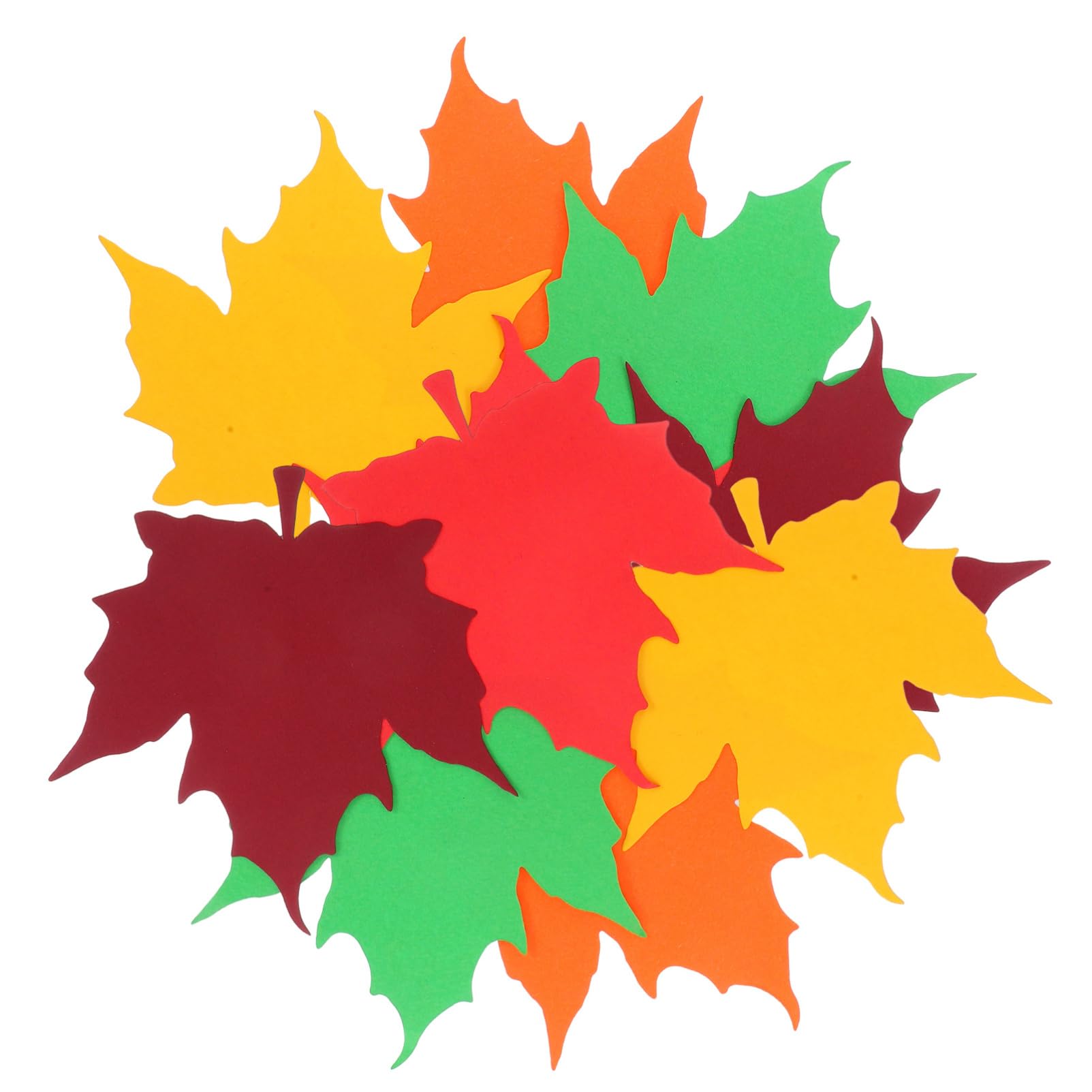 STOBOK 50pcs Fall Maple Leaves Cutouts Maple Leaf Paper Cutting Bulletin Board Decor DIY Paper Cutouts Slice Cards Decor Tags