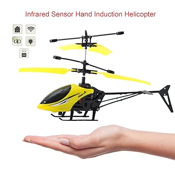hand induction control flying helicopter