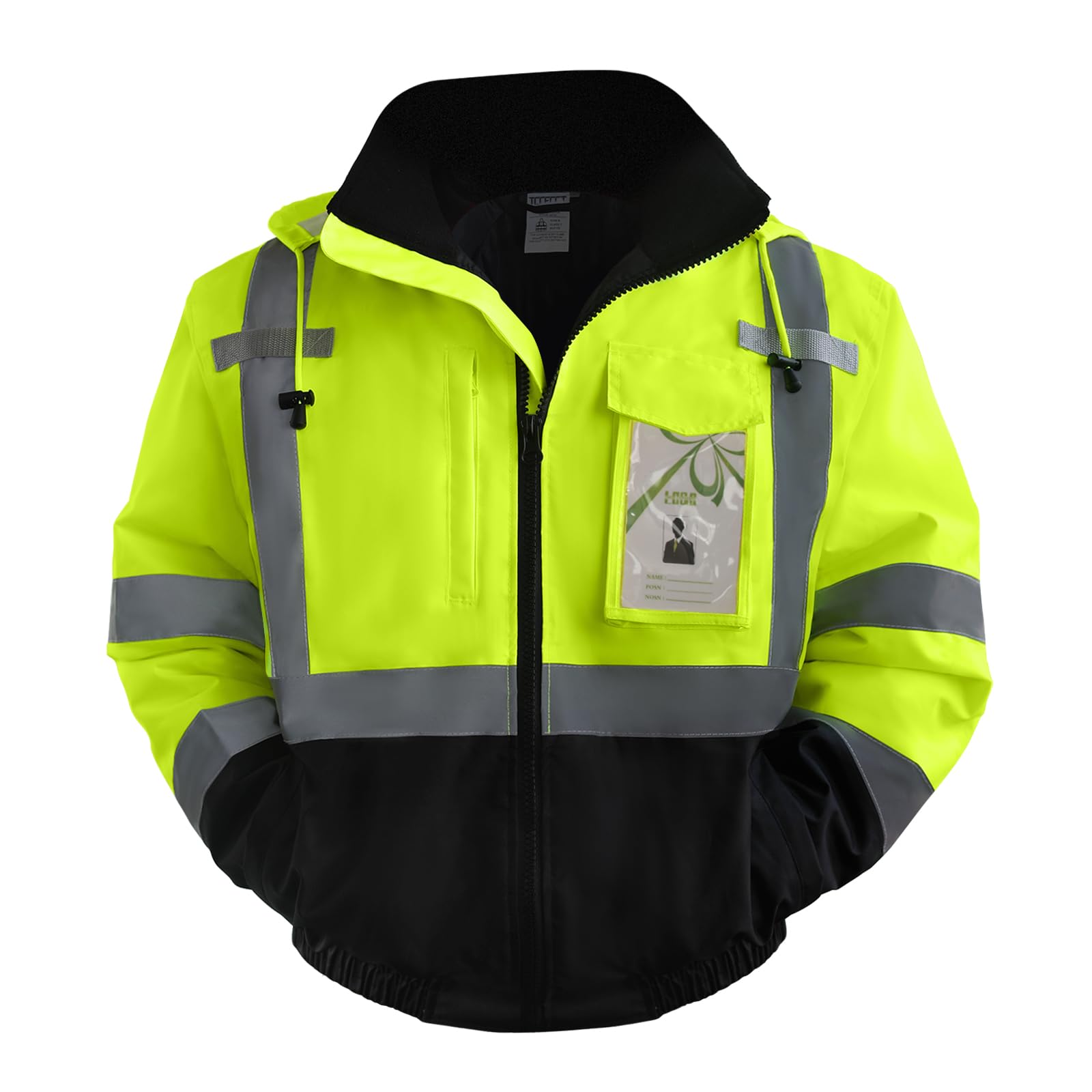 Photo 1 of TCCFCCT Safety Jacket for Men & Women, Hi Vis Reflective Jackets with Pockets, Construction Coats for Cold Weather, High Vis Rain Gear, Waterproof, J-Yellow, S