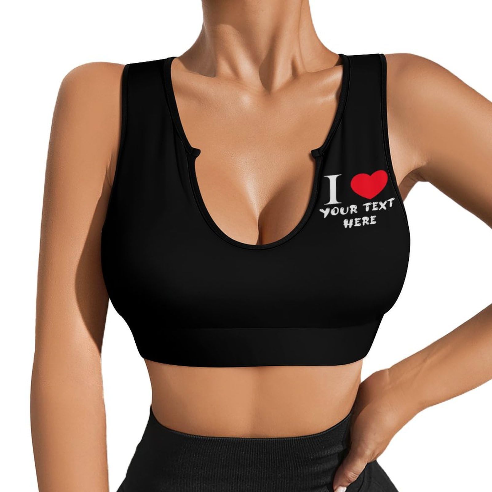 Custom Bras for Women Personalized Crop Top With