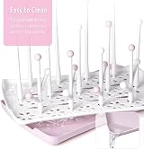 Termichy Baby Bottle Drying Rack Large Capacity Pink with Removable Tray view 6