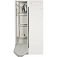 Iron-A-Way Built-In Ironing Center with 46 Inch Ironing Board, Electrical System, Hot Iron Storage and Flat White Door-E46FWU
