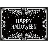 Artoid Mode Skull Gothic Happy Halloween Area Rug, Party Home Decor Low-Profile Non-Slip Washable Large Rug for Living Room Bedroom Farmhouse Dining Room Kids Playroom 5x7 Feet