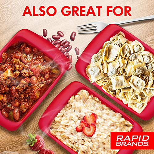Rapid Ramen Cooker - Microwave Ramen in 3 Minutes - BPA Free and Dishwasher Safe - Red