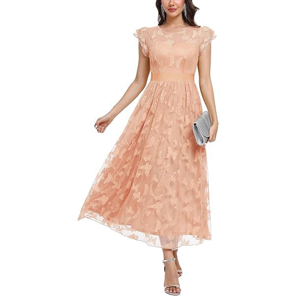 Amazon.com: Women Floral Lace Midi Dress Pink Bridesmaid Wedding Party Long Dresses Ruffle A Line Formal Dress Layered Tulle Gown : Clothing, Shoes & Jewelry Amazon.com: Women Floral Lace Midi Dress Pink Bridesmaid Wedding Party Long Dresses Ruffle A Line Formal Dress Layered Tulle Gown : Clothing, Shoes & Jewelry