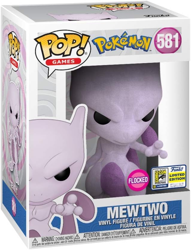 Funko Pop! Games #581 Pokemon Flocked Mewtwo (2020 Summer Convention Exclusive), Assorted - Image 4