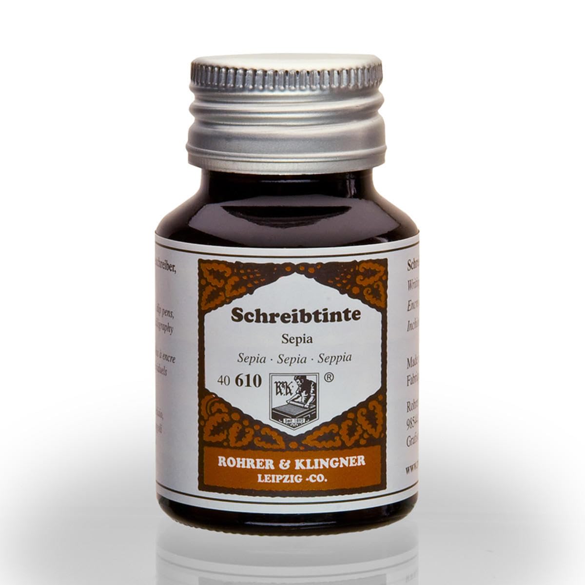 Rohrer & Klingner *since 1892* Ink for Fountain Pens – Sepia – 50 ml- range 40