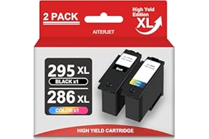 AITERJET High Capacity PG-295 CL-286 Ink Cartridges Replacement for Canon PG-295 CL-286 Ink Cartridges use for Pixma TR7120,T