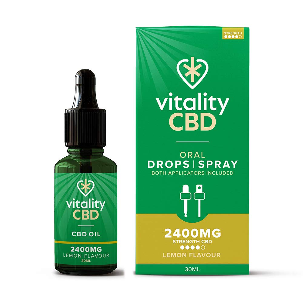 Vitality CBD Drops, Spray in MCT Oil 2400 mg, Lemon, 30 ml, NO THC — image 1