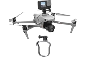 Wtohoby Panorama Action Camera Mouth for DJI Air 3S / Air 3 Drone with 1/4 Inch Screw Upper Adapter for Insta360 GO Ultra/X5/DJI Action 6/5 Pro/Nano/Pockt 3 Series Action Camera Extension Bracket