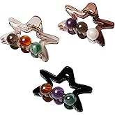 Stylish Hair Claw Clips – Star Y2K Funny Hairpin for Women Girls, Acrylic Jaw Clips for Thick Thin Hair, Gift (3-Pack)
