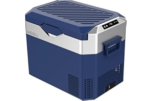 Megiu Car Fridge Portable 12V Refrigerator 32 Quart 12 Volt Freezer Compressor Cooler 12V/24V DC 110～240 V AC for Truck Van RV Camper SUV and Home Use