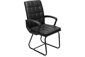 Joyoolife 1 Pack PU Leather Office Guest Chairs, Reception Chairs with Padded Arm Rest for Waiting Room, Meeting Room, and Office Lobby, Office Desk Guest Chairs with Metal Frame