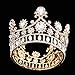 Wedding Bridal Gold Crown Crystal Teardrop Small Tiara Headwear
