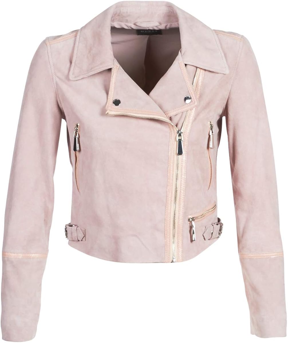 guess tan leather jacket