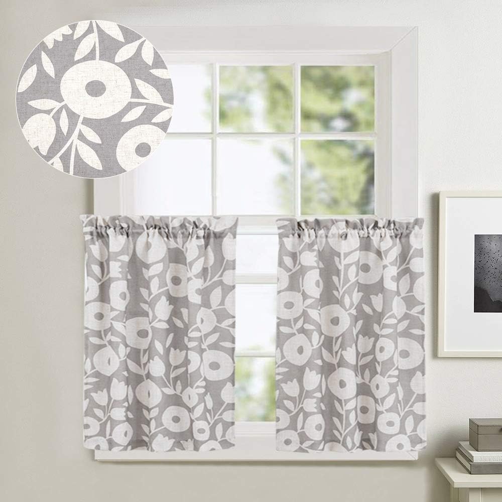 Amazon Com Tier Curtains For Kitchen Windows 36 Inch Linen