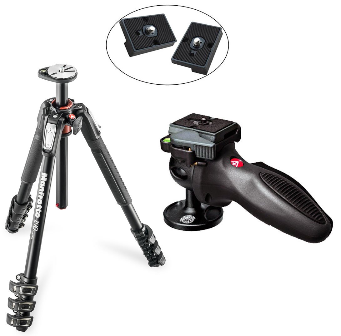 Manfrotto 324RC2 Light Grip Joystick Tripod Ball Head with Two