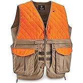 Guide Gear Men's Upland Vest for Bird Hunting, Orange with Back Game Pouch