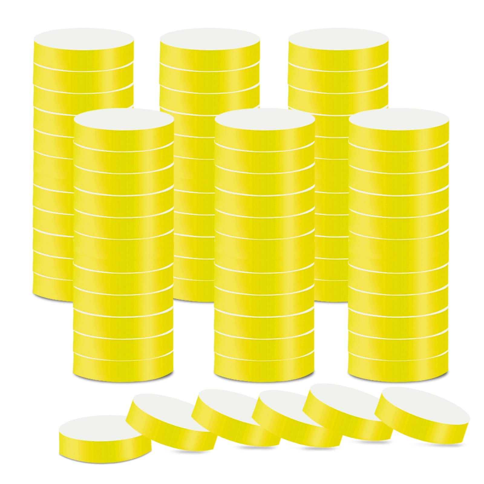 Widisun Yellow Paper Wristbands Events 600 Pcs Waterproof Paper Wristbands Colorful Entrance Wristbands Entrance Wristbands for Events Party Event Wristbands for Events Party Festivals Concerts Fairs