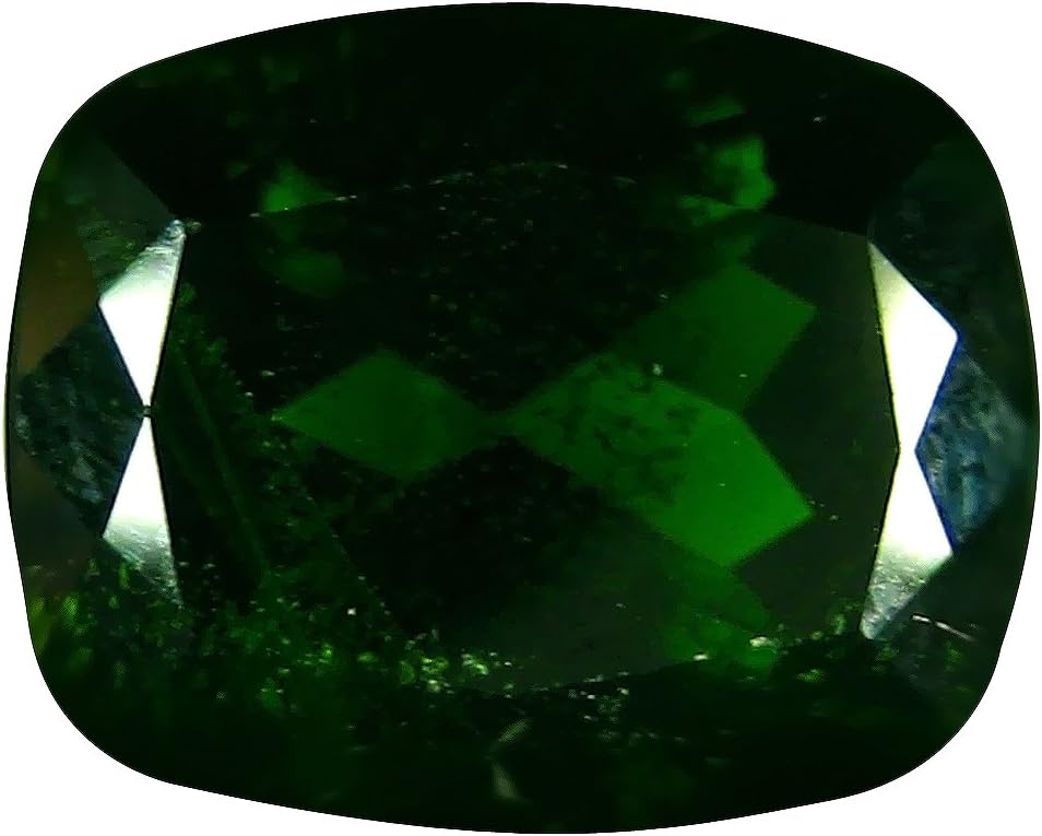 4.10 ct Cushion Shape (11 x 9 mm) Green Russian Chrome Diopside Genuine Loose Gemstone