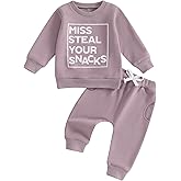 Sejardin Toddler Baby Girl Fall Winter Outfit Letter Print Long Sleeve Sweatshirts and Stretch Pants Infant Girl Clothes