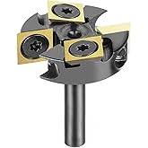 SpeTool 1/4 Inch Shank 1-1/4" Cutting Diameter Spoilboard Surfacing Router Bit 2+2 Inserts Cutter Planing Bit Flycutter with