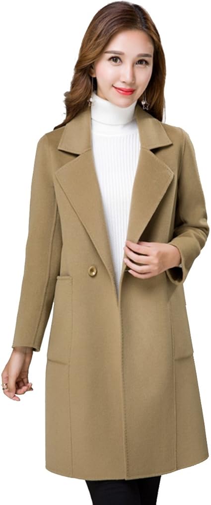 Amazon ロングコート アウター コート レディース 秋冬物 冬物 冬服 ウール ロング チェスター コクーンコート 豆緑 M コート ジャケット 通販