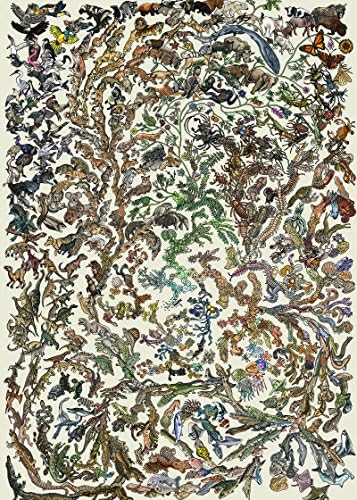 Evolution Tree of Life featuring Charles Darwin Art Print Poster For Home Modern Decoration Print Decor For Living Room 20 x 27.5 Inch