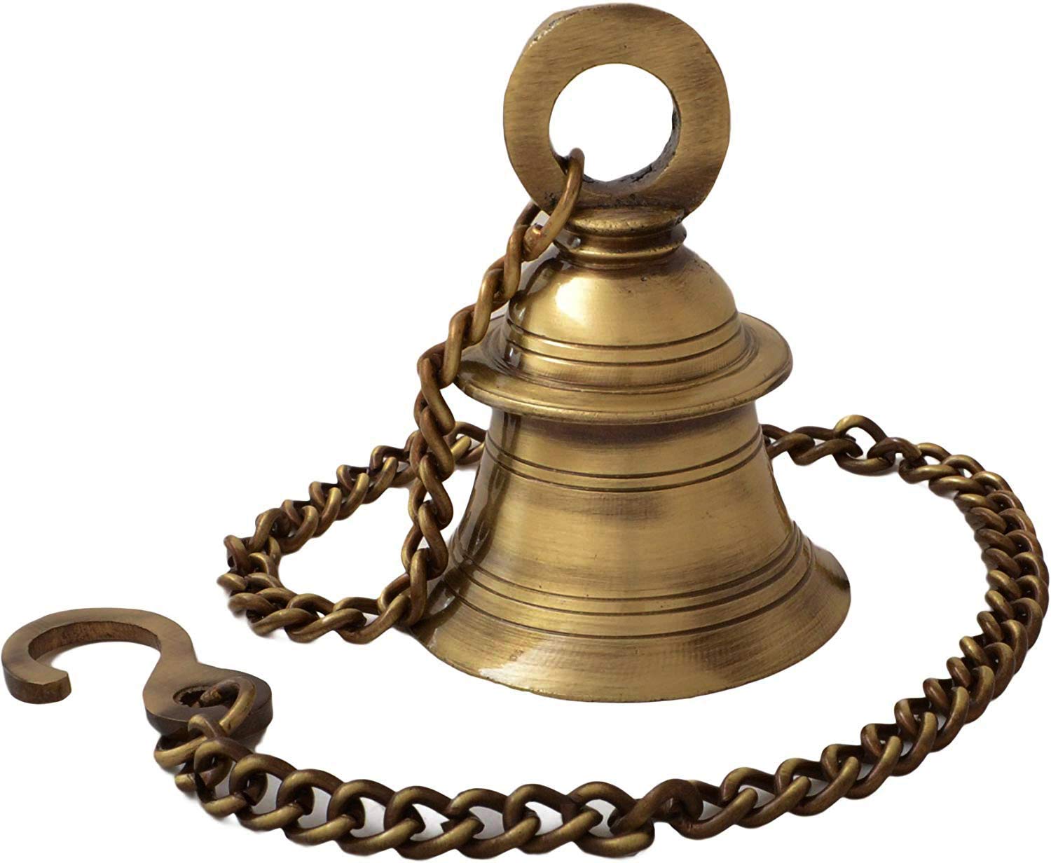 eSplanade - Brass Hanging Bell With Chain | Home Decor | Door Decor | Pooja Accessories