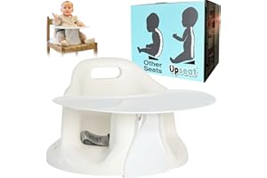 Upseat Baby Floor Seat Booster Chair for Sitting Up with Removable Tray for Meals and Playtime, Developed with Physiotherapis