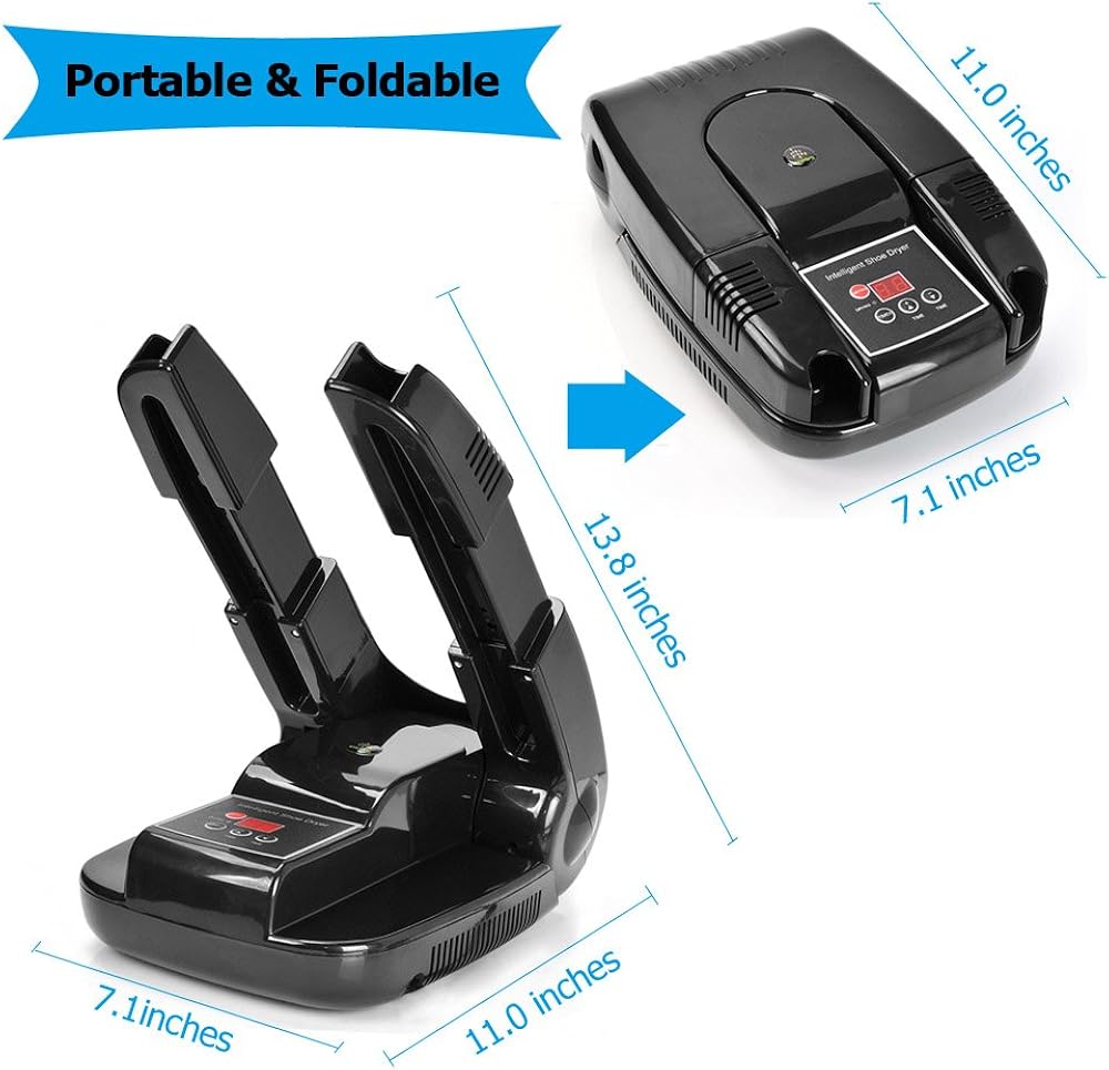 [Smart Version] Boots and Shoes Dryer and Warmer with Timer, Reservation Functions, Portable Footware Heater Folding (110V): Shoes